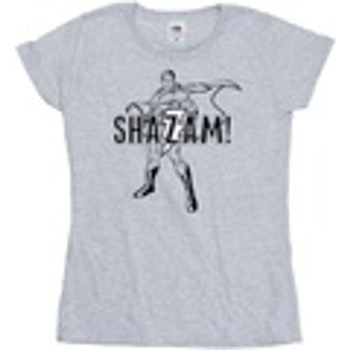 T-shirts a maniche lunghe Shazam Outline - Dc Comics - Modalova