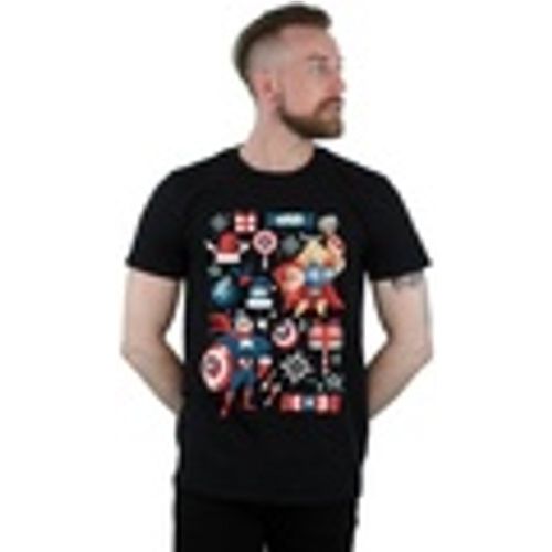 T-shirts a maniche lunghe Thor And Captain America Christmas Day - Marvel - Modalova