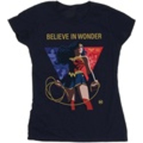 T-shirts a maniche lunghe Wonder Woman 80th Anniversary Believe In Wonder Pose - Dc Comics - Modalova