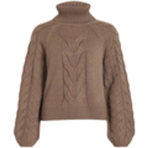 Maglione VIOA L/S CABLE ROLLNECK KNIT TOP/PB 14087553 - Vila - Modalova