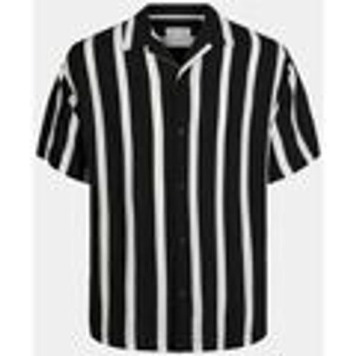 Camicia a maniche lunghe 12249367 RESORT STRIPE-BLACK - jack & jones - Modalova