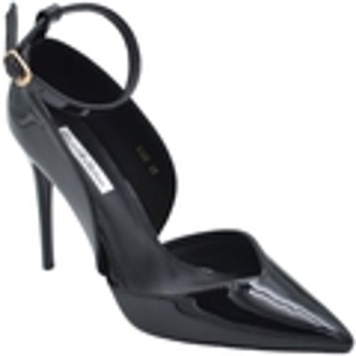 Scarpe Decolette' donna in pelle lucida nera con punta tacco sottile 1 - Malu Shoes - Modalova