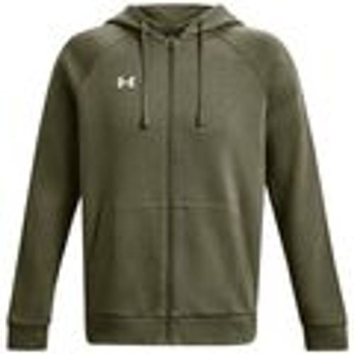 Felpa Maglia Rival Fleece Full-Zip Uomo Marine Green/White - Under Armour - Modalova