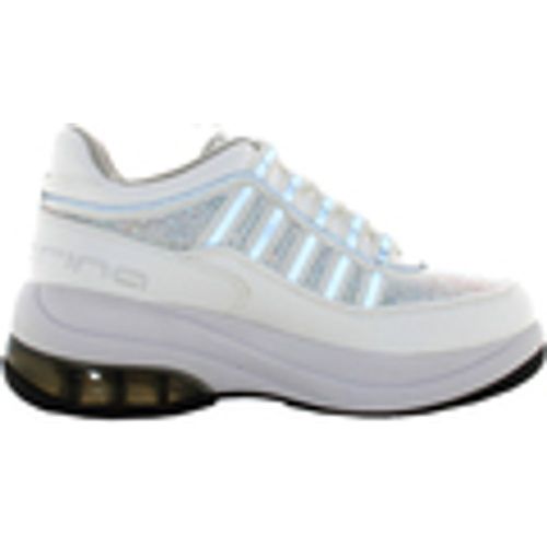 Sneakers basse donna sneakers con zeppa UP WHITE SILVER - Fornarina - Modalova