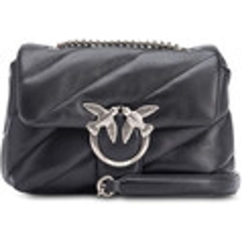 Borsette Borsa Mini Love Puff in nappa nera con dettagli - pinko - Modalova