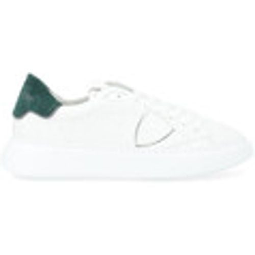 Sneakers Sneaker Temple bianca con talloncino verde - Philippe Model - Modalova