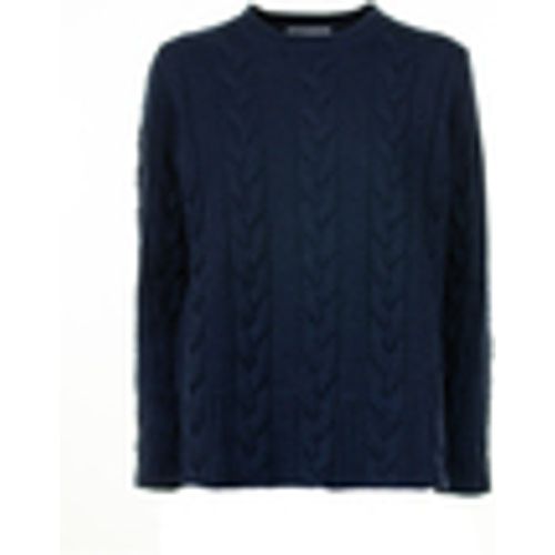 Maglione Maglia girocollo navy treccia - Kangra - Modalova