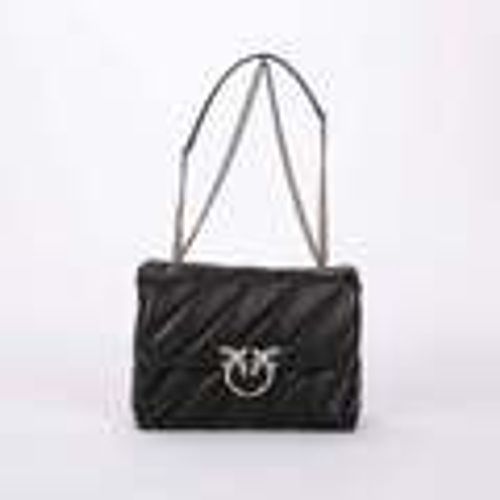 Borsa a spalla big love bag puff maxi quilt pelle nera - pinko - Modalova