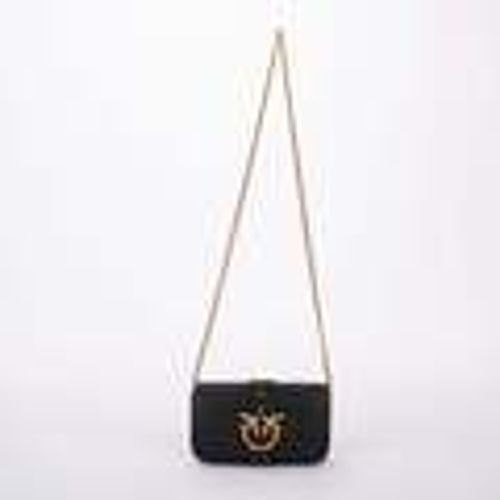 Borsa a tracolla pocket love bag one simply nera logo oro - pinko - Modalova