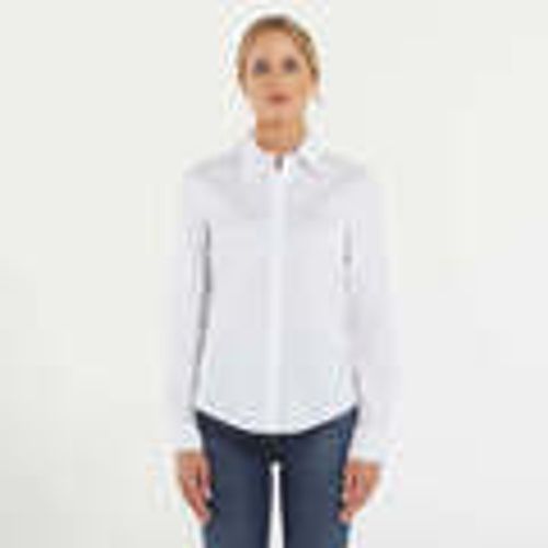 Camicia camicia slim in popeline stetch con ricamo - pinko - Modalova