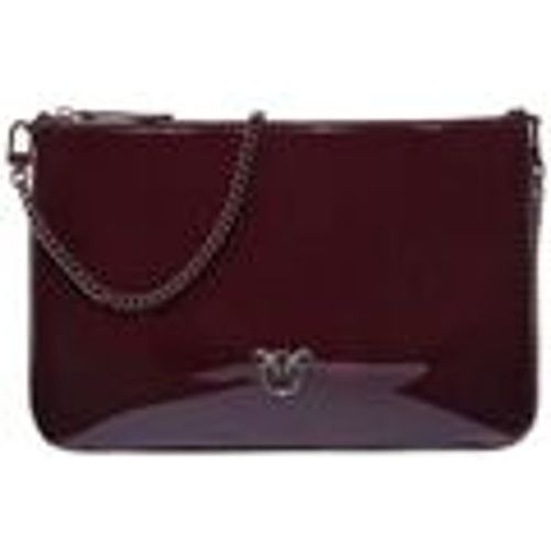 Borsa a spalla FLAT CLASSIC ECO VERNICE + PIPING STRASS - pinko - Modalova