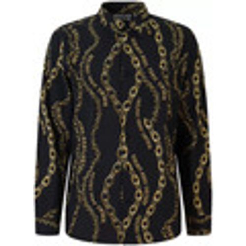 Camicia a maniche lunghe Camicia nera con fantasia all over per uomo - Versace Jeans Couture - Modalova