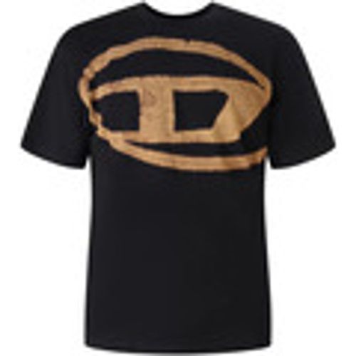 T-shirt T-shirt nera con logo per uomo - Diesel - Modalova