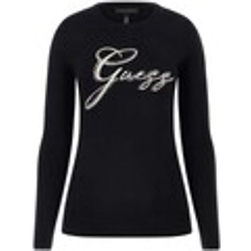 Felpa Guess Olive Logo Rn Ls Swtr - Guess - Modalova