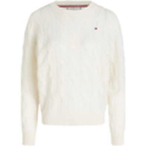 Maglione Pullover a maglia intrecciata in pura lana - Tommy Hilfiger - Modalova