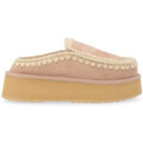 Classiche basse Sabot Eskimo Platform in suede cammello - Mou - Modalova