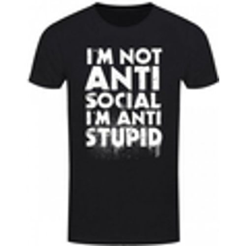 T-shirts a maniche lunghe I'm Not Anti-Social I'm Anti-Stupid - Grindstore - Modalova