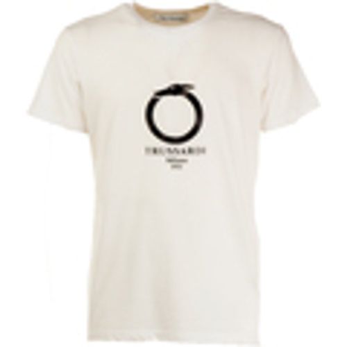 T-shirt & Polo T-SHIRT UOMO GIROCOLLO MANICA CORTA TINTA UNITA CON STAMPA LOGO - Trussardi - Modalova