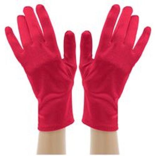 Satin-Handschuhe, rot, 23 cm - buttinette - Modalova