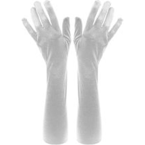 Satin-Handschuhe, silber, 55 cm - buttinette - Modalova