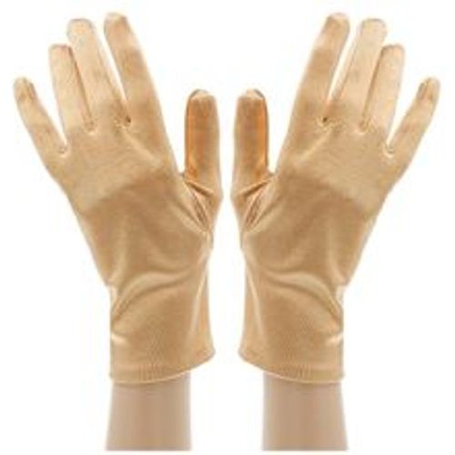 Satin-Handschuhe, gold, 23 cm - buttinette - Modalova