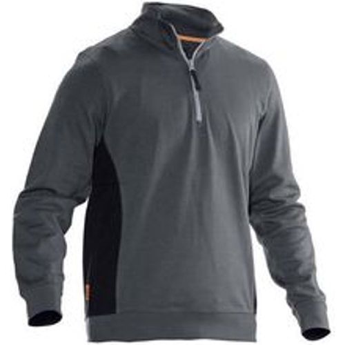 J5401-grau/-L Sweatshirt mit Kragen 1/2 zip Kleider-Größe: L - Jobman - Modalova