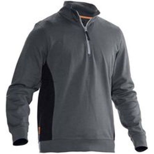J5401-grau/-XXXXL Sweatshirt mit Kragen 1/2 zip Kleider-Größe: XXXXL - Jobman - Modalova