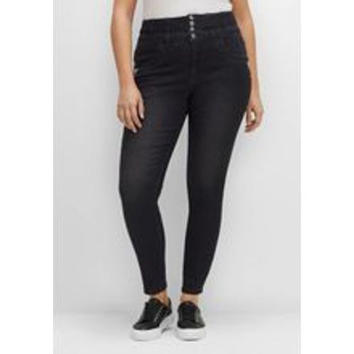 Große Größen: Super Skinny Jeans in Curvy-Schnitt ANNE, black Denim, Gr.58 - sheego - Modalova