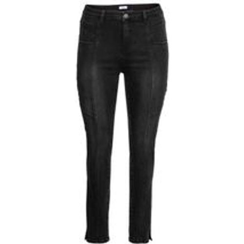 Große Größen: Skinny Jeans aus Power Stretch mit Nietenapplikation, black Denim, Gr.58 - sheego - Modalova