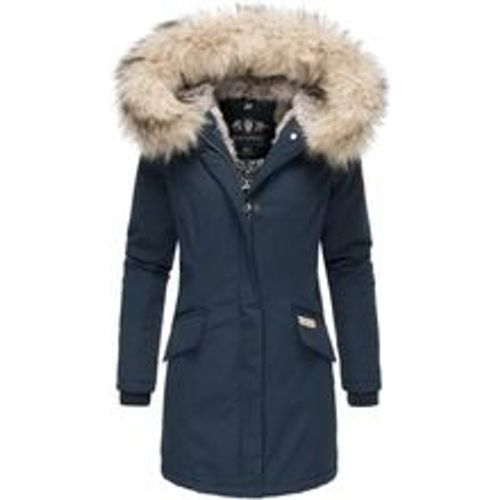 Damen stylischer Wintermantel Winterparka mit Kunstfell-Kapuze Cristial - Navahoo - Modalova