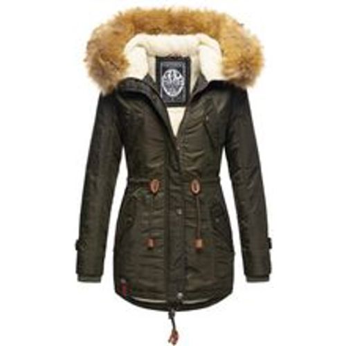 Damen Hochwertiger Wintermantel Winterparka mit großem Kunstfell La Viva - Navahoo - Modalova