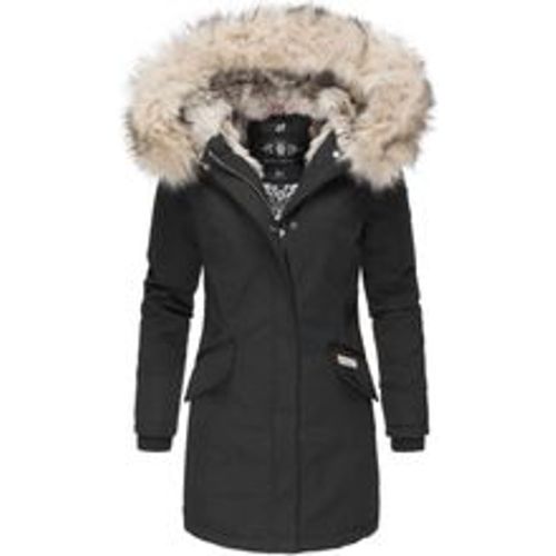 Damen stylischer Wintermantel Winterparka mit Kunstfell-Kapuze Cristial - Navahoo - Modalova