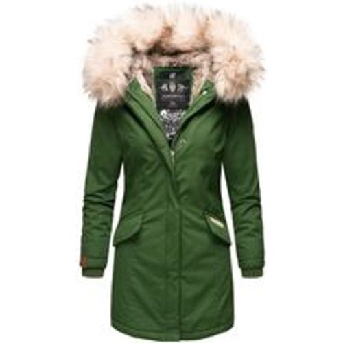 Damen stylischer Wintermantel Winterparka mit Kunstfell-Kapuze Cristial - Navahoo - Modalova