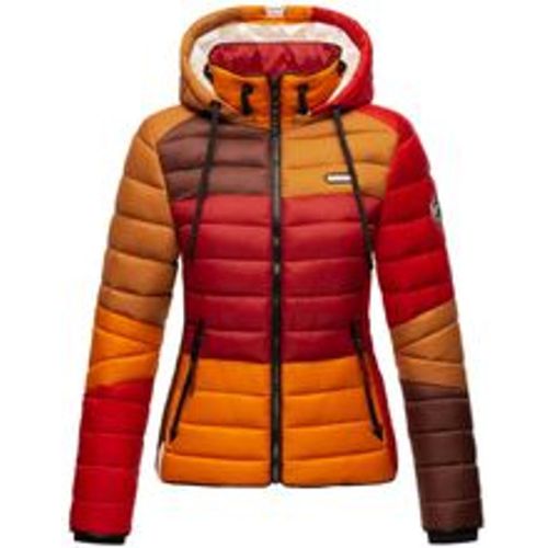 Damen Steppjacke leichte Übergangsjacke mit Kapuze im Colourblocking Stil Lulana Multikulti - Navahoo - Modalova