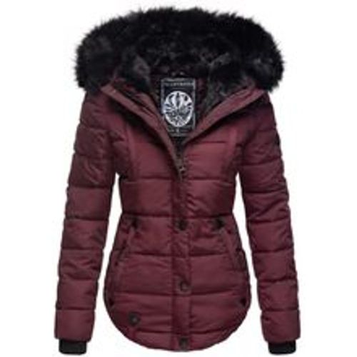 Damen Designer Steppjacke Winter Jacke mit edler Kunstpelz Kapuze Lotusblüte - Marikoo - Modalova