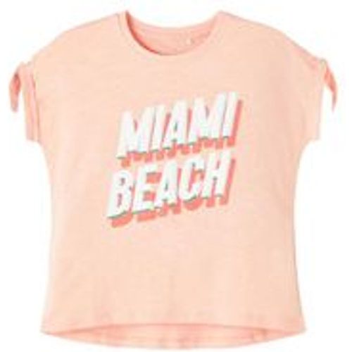 T-Shirt NKFVEET MIAMI BEACH in apricot blush, Gr.122/128 - name it - Modalova