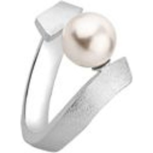 Ring Brushed Synthetische Perle 925 Silber (Farbe: Silber, Größe: 58 mm) - NENALINA - Modalova