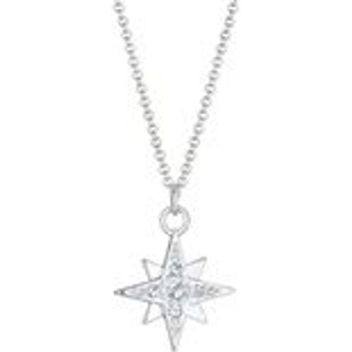 Halskette Stern Astro Basic Kristalle 925 Silber (Farbe: Silber, Größe: 45 cm) - NENALINA - Modalova