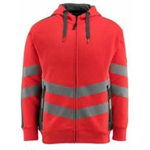 Warnschutz Kapuzensweatshirt corby safe supreme mit Reißverschluss 50138 Gr. l warnrot/dunkelanthrazit - Mascot - Modalova