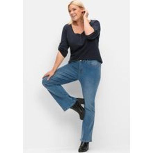 Große Größen: Bootcut Stretch-Jeans mit Bodyforming-Effekt, blue Denim, Gr.54 - sheego - Modalova