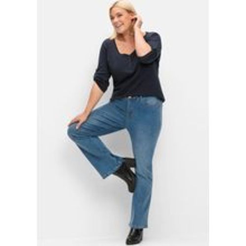 Große Größen: Bootcut Stretch-Jeans mit Bodyforming-Effekt, blue Denim, Gr.40 - sheego - Modalova