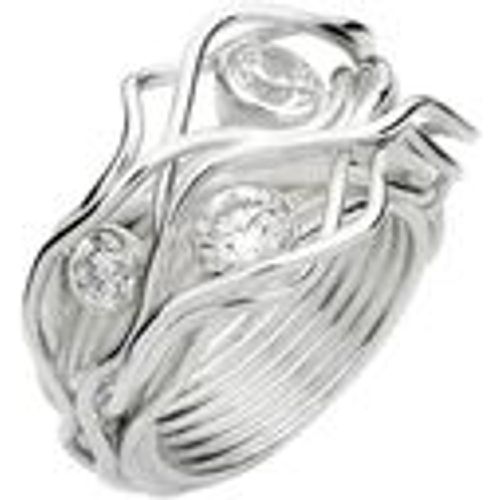 Ring Verknotet Gewoben Zirkonia Kristalle 925 Silber (Farbe: Silber, Größe: 54 mm) - NENALINA - Modalova