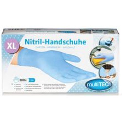 Multitec Nitril-Einweghandschuhe, Blau, Größe XL - 200er Set - Fashion24 DE - Modalova