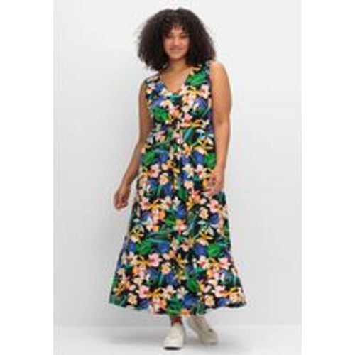 Große Größen: Ärmelloses Jerseykleid mit Blumendruck, gemustert, Gr.48 - sheego by Joe Browns - Modalova