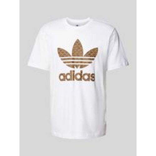 T-Shirt mit Label-Print - Adidas - Modalova