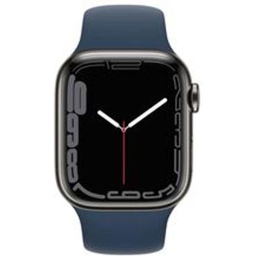 Watch (Series 7) 2021 GPS + Cellular 45 mm - Rostfreier Stahl - Sportarmband Blau - Apple - Modalova