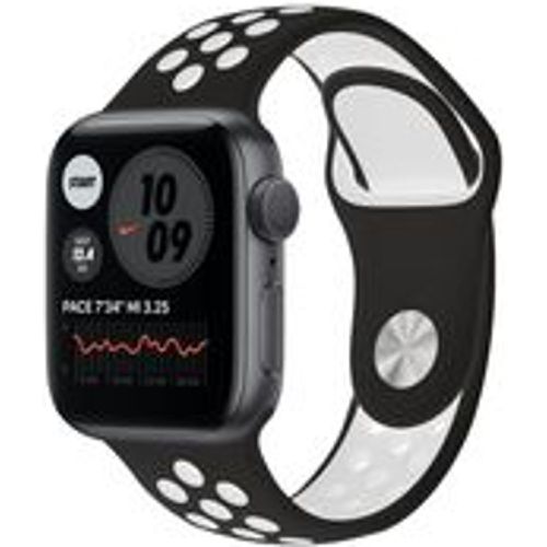 Watch (Series 6) 2020 GPS + Cellular 44 mm - Aluminium Space - Nike Sportarmband Schwarz/Weiß - Apple - Modalova