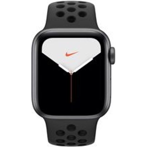 Watch (Series 5) 2019 GPS + Cellular 44 mm - Aluminium Space - Nike Sportarmband Schwarz - Apple - Modalova