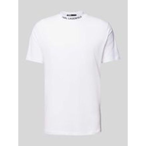 T-Shirt mit Label-Print - K by KARL LAGERFELD - Modalova