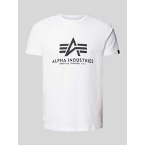 T-Shirt mit Label-Print - alpha industries - Modalova